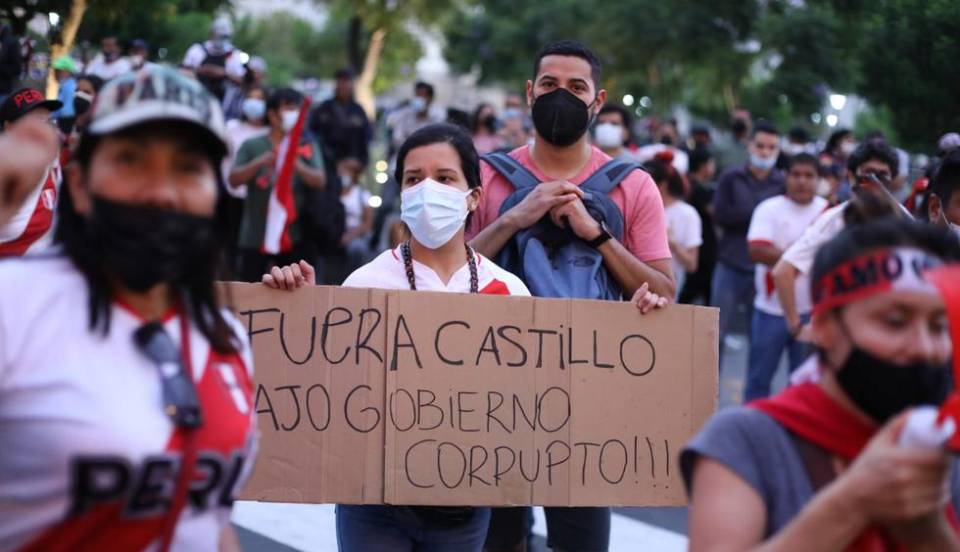 Marcha contra Pedro Castillo
