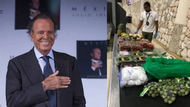 Julio Iglesias llegó a República Dominicana con maleta de 42 kilos de comida