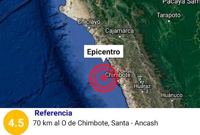 Temblor de magnitud 5.5 se registró en Chimbote