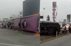 4 fallecidos y 22 heridos en la Panamericana Sur deja volcadura dé bus interprovincial