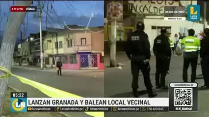 Rímac: sujeto lanza granada y abren fuego en local comunal mientras realizaban una fiesta 
