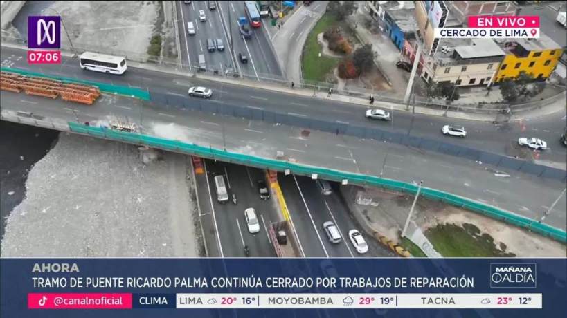 Puente Ricardo Palma nuevamente es impactado por camión 