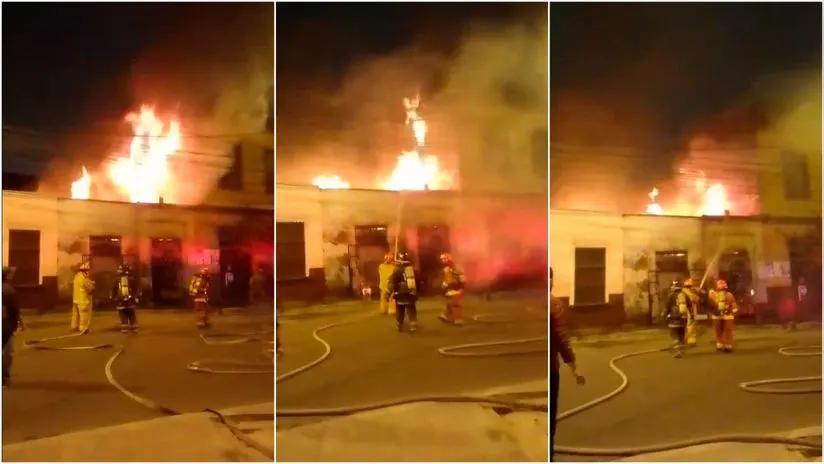 Al menos nueve unidades del Cuerpo de Bomberos llegaron para atender la emergencia de código 2 