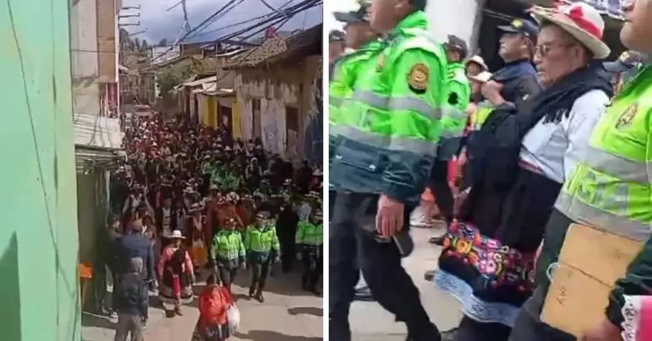 Alcalde de Pomabamba es obligado a usar polleras en protesta por incumplimiento de promesas