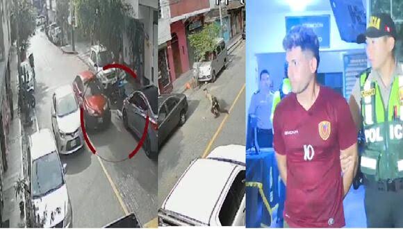 Conductor embiste a policía y huye atropellando a sereno en San Borja
