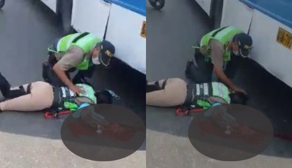 Vía Evitamiento: Mujer policía pierde el brazo tras ser atropellada por un bus 