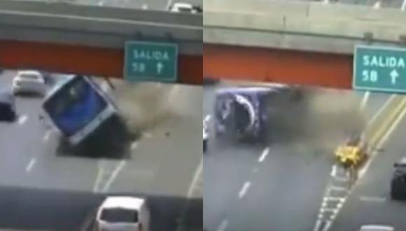 Accidente en la Panamericana Sur: Otro bus se chocó y volcó en el mismo lugar hace meses