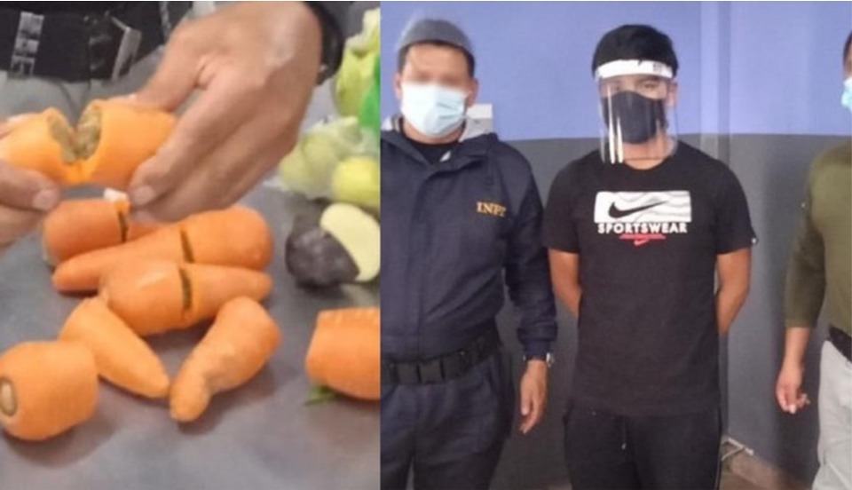 Arequipa: Sujeto fue capturado cuando pretendía ingresar zanahorias con marihuana a penal de varones 