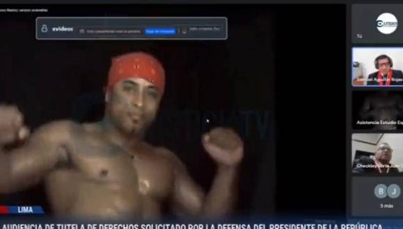 ¡Qué roche! Abogado de  Castillo comparte video de stripper en plena audiencia