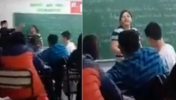 [VIDEO] Madre ingresa al aula de su hijo y agarra a golpes al supuesto acosador