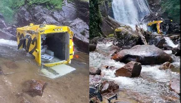 Cajamarca: 4 muertos tras caída de camión de caudales a un abismo
