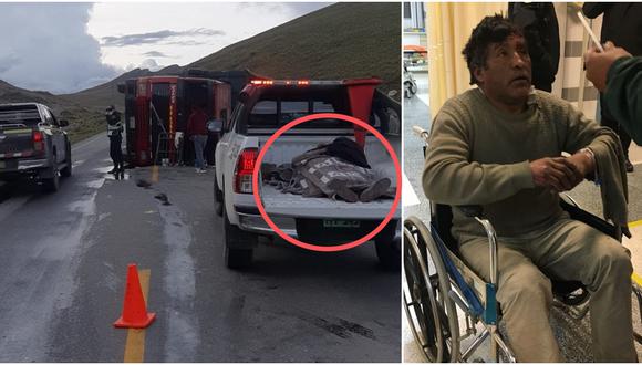 Junín: Chofer finge estar muerto para no ser intervenido tras despiste de camión