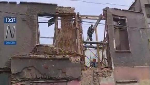 Cercado de Lima: Cae pared de casona del jirón Huanta en Barrios Altos