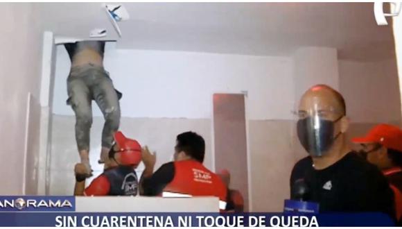 San Martín de Porres: Sujetos se esconden en techo falso de club nocturno para no ser detenidos