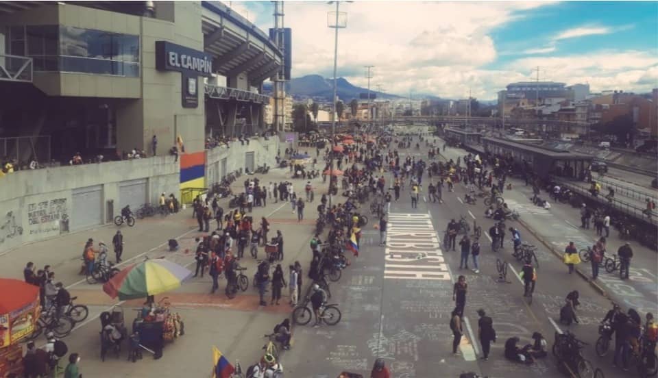 Miles de colombianos protestan  en Bogotá contra la realización de la Copa América