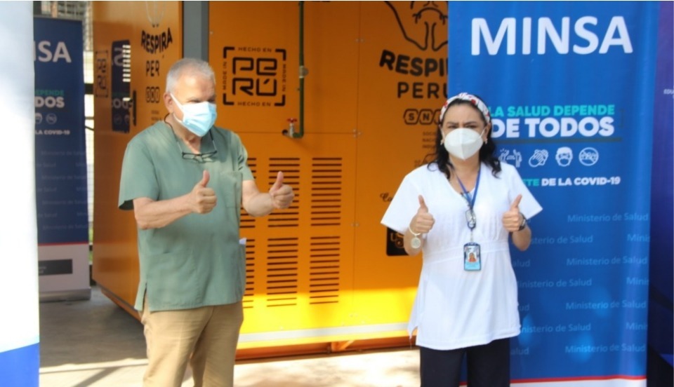 Hospital Dos de Mayo pone en funcionamiento nueva planta de oxígeno para sus pacientes 