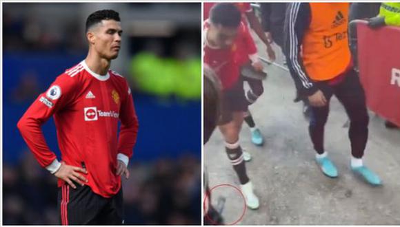 [VIDEO] Cristiano Ronaldo descargó su ira y botó celular de hincha rival 