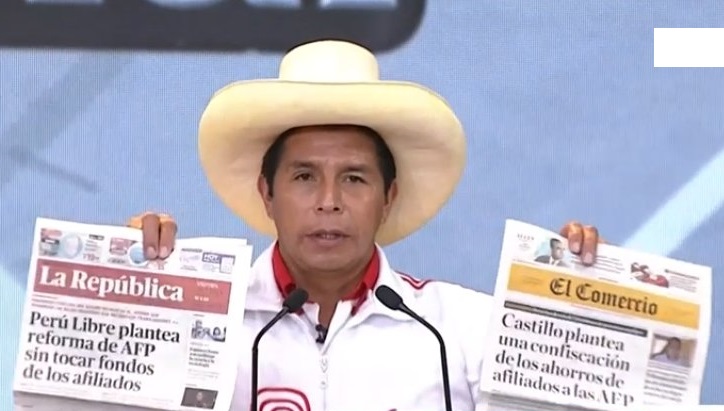 Debate presidencial: Pedro Castillo expone diarios sobre su propuesta de modificación de AFP