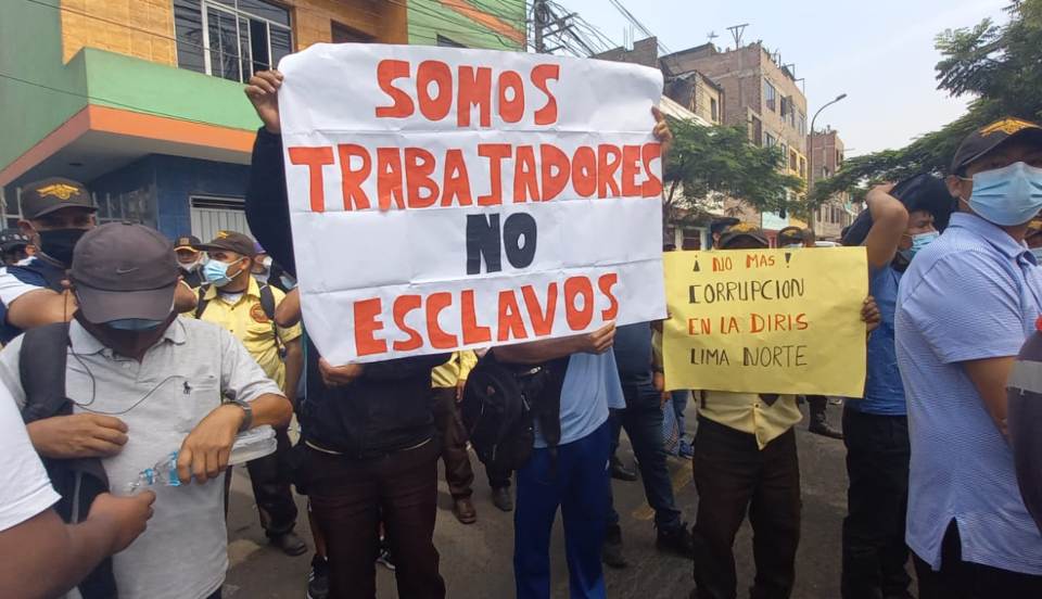 [VIDEO] Más de 450 agentes de serenazgo protestan en el exterior del Diris Lima Norte
