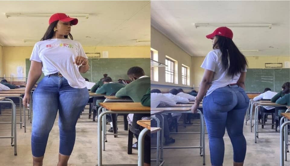 Viral: Maestra causa polémica en redes sociales por su forma de vestir al dar clases 