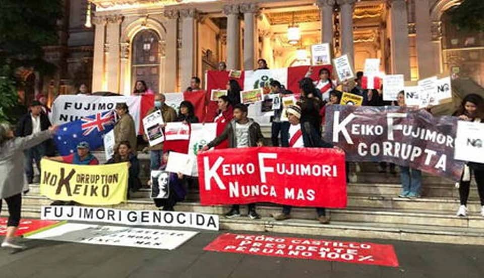 (FOTOS) Peruanos alrededor del mundo marcharon contra Keiko Fujimori