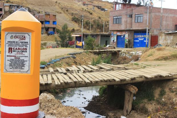 Huancayo: Puente de 500 mil soles es llamado Vladimir Cerrón y está ubicado en zona donde no hay saneamiento básico 