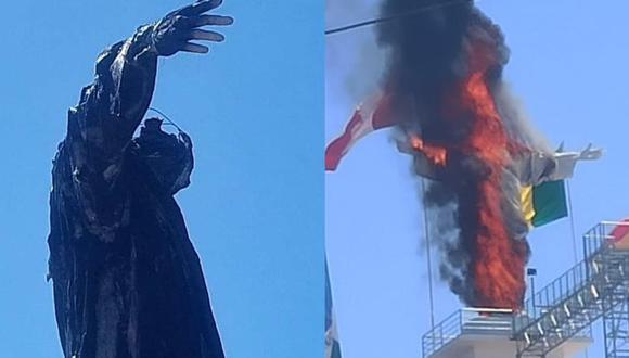 Junín: Incendio consume monumento de Cristo Blanco 