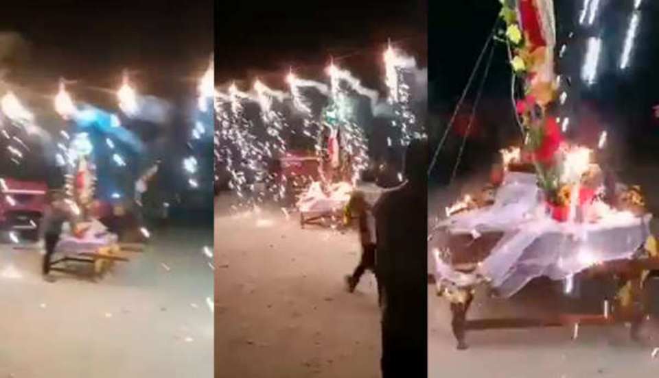 Piura: Imagen religiosa del Señor de Chocán ardió en llamas durante procesión