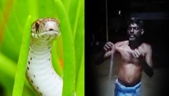 [VIDEO] Se graba comiendo una serpiente para combatir el COVID-19