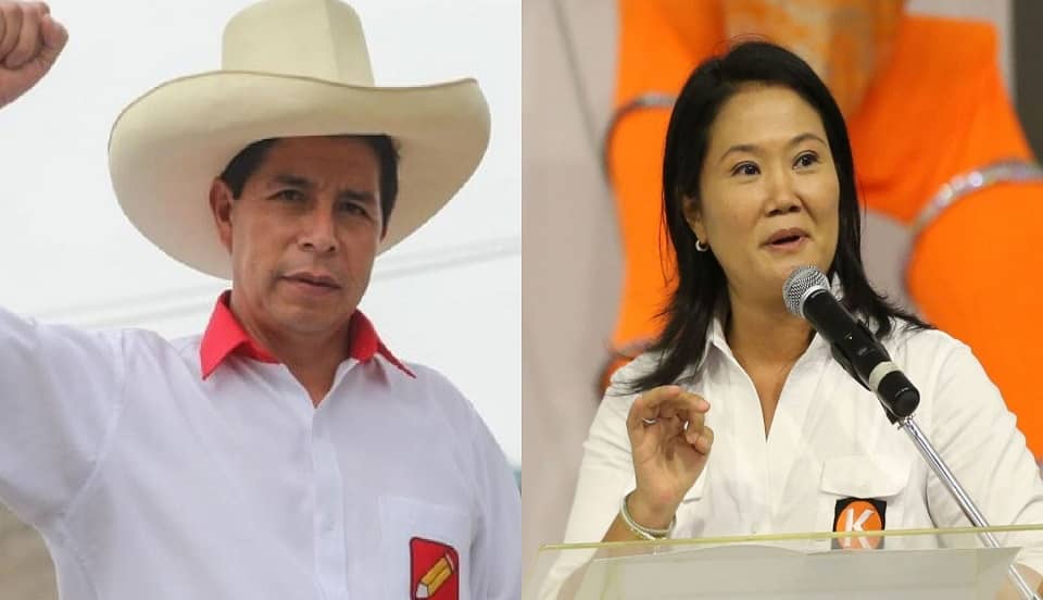 Ipsos: Pedro Castillo habría ganado en 17 regiones y Keiko Fujimori en 9