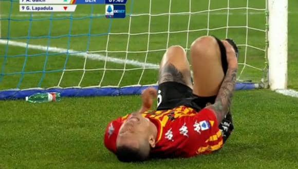 Serie A: Gianluca Lapadula sale lesionado en la derrota del Benevento ante el Napoli [VIDEO]