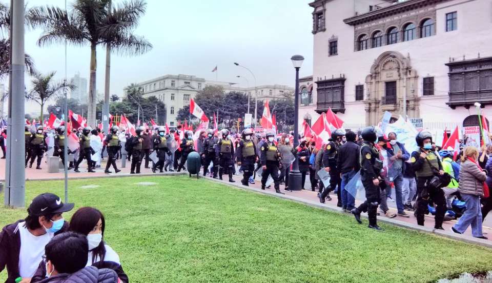 [FOTO Y VIDEO] Pedro Castillo: Así va la marcha contra el Gobierno 