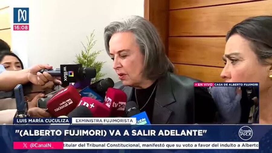 Exministra Luisa María Cuculiza sobre Alberto Fujimori : “ Está luchando por su vida”
