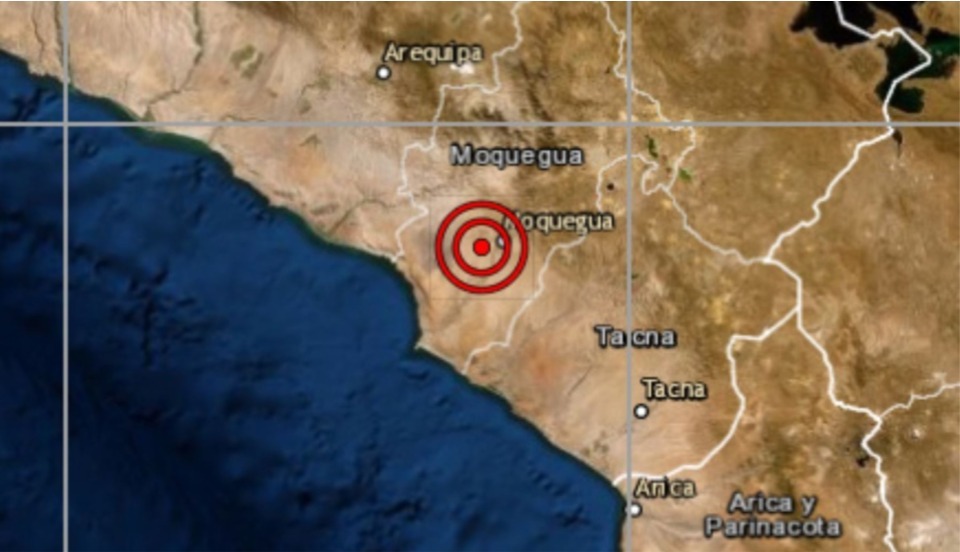Moquegua: IGP reporta sismo de 4.6 esta mañana 