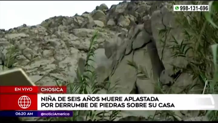 Chosica: Niña de 6 años fallece tras desplazamiento de rocas que cayeron en su vivienda