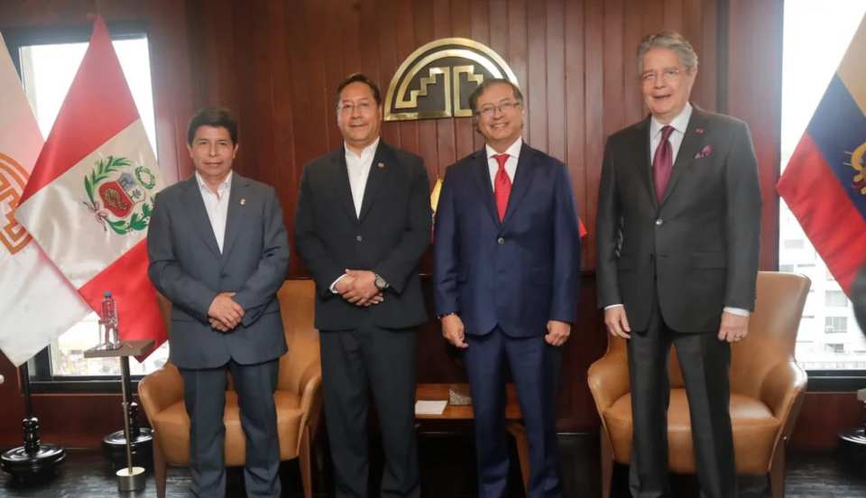 Pedro Castillo se reúne con distintos mandatarios en el XXII Consejo Presidencial Andino