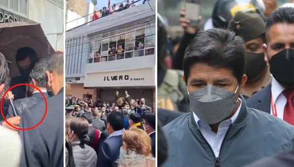 Pedro Castillo: Ciudadanos abuchean y lanzan huevos al presidente durante su visita