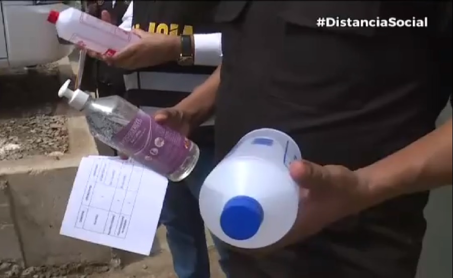 Chorrillos: Policía interviene local donde elaboraban alcohol adulterado