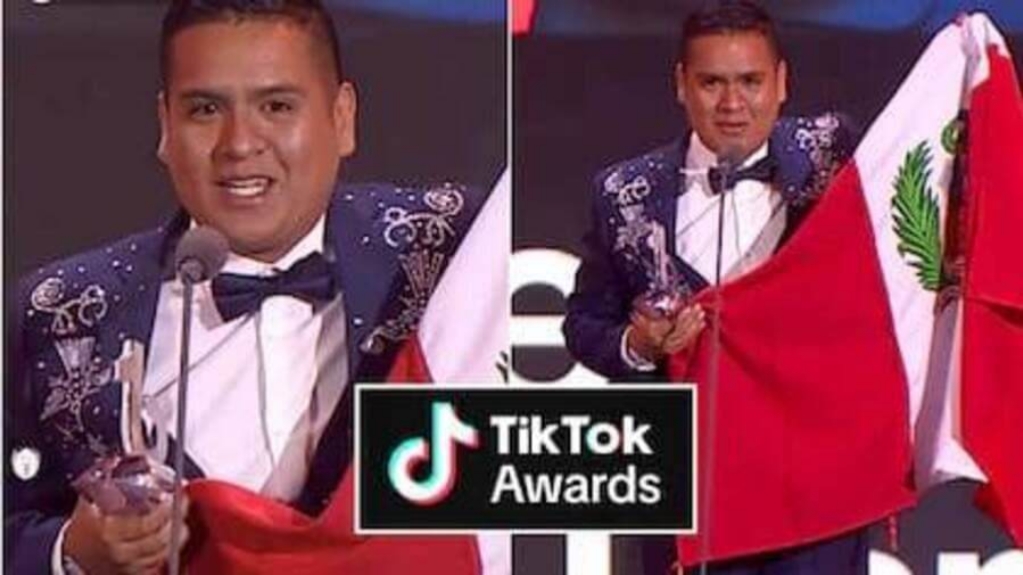 Christian Palomino venció a creadores latinos y emocionó al público con su discurso y la bandera nacional.