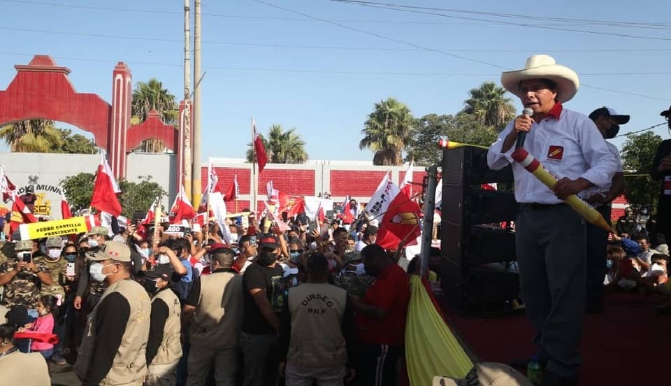 Segunda vuelta: Pedro Castillo invoca a la prudencia y responsabilidad desde Ica