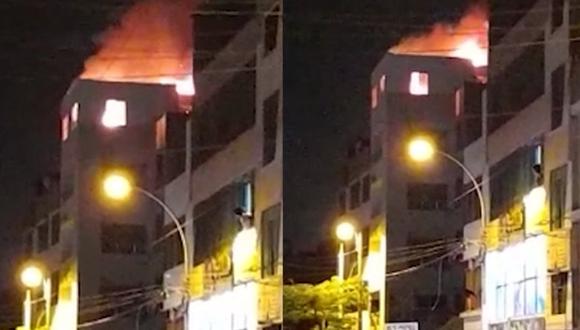 SMP: Bombarda ocasiona incendio en un edificio de seis pisos