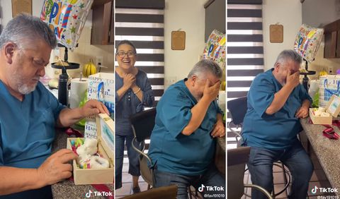 Video viral: La emotiva reacción de un hombre cuando se entera que será abuelo
