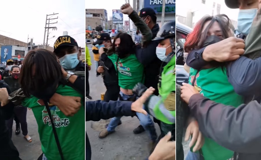 (VIDEO) Trujillo: Policía detiene a joven que protestaba contra Keiko Fujimori