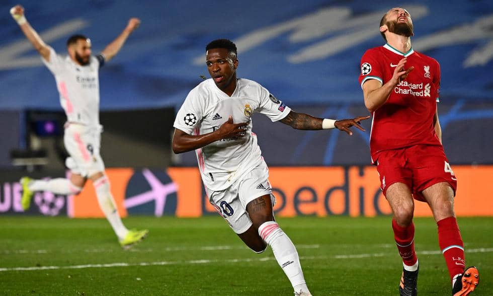 Champions League: Real Madrid vence 3-1 al Liverpool con doblete de Vinicius