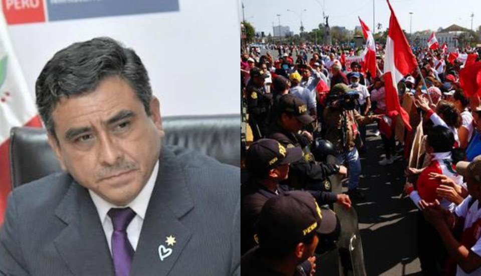 Ministro del Interior sobre marcha ‘Reacciona Perú’: “Han cometido violencia contra la autoridad”